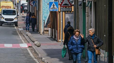 Carretera de Estella, una de las zonas del casco urbano de San Adrián que se inundó en diciembre. Carretera de Estella, una de las zonas del casco urbano de San Adrián que se inundó en diciembre.