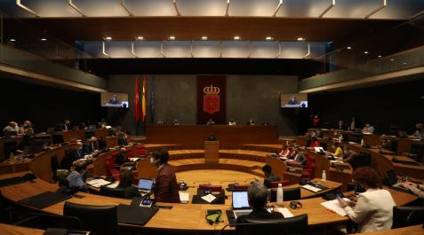 Sesión de este jueves en el Parlamento de Navarra Sesión de este jueves en el Parlamento de Navarra