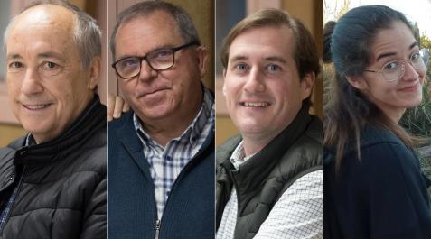 podcasttudela De izquierda a derecha: Ángel Aranda, Miguel Ángel Vallejo, Ignacio Zabalza y Amaya García