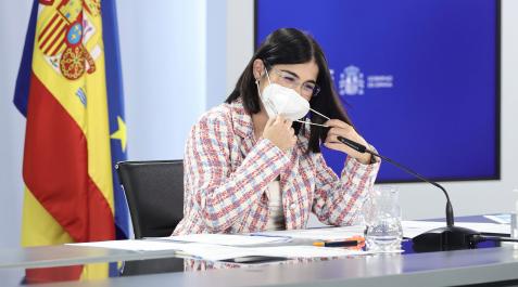 darias La ministra de Sanidad, Carolina Darias, en una rueda de prensa posterior al Consejo de Ministros, en el Complejo de la Moncloa