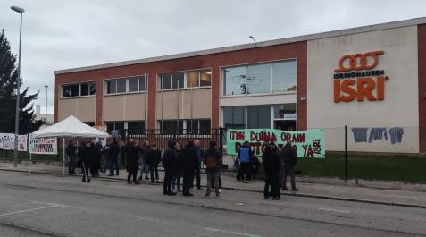 Imagen de las protestas de los trabajadores de la empresa Isringhausen (ISRI) Imagen de las protestas de los trabajadores de la empresa Isringhausen (ISRI)