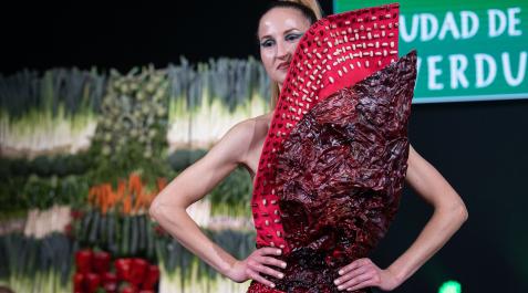 orquídea 'Orquídea', diseño ganador del I Concurso de la Pasarela de Calahorra 'Ciudad de la Verdura'