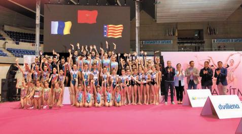 gimnasia rítmica navarra Navarra quedó campeona de Conjuntos, por delante de Canarias y Valencia