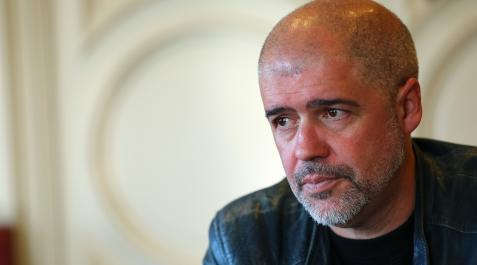 El secretario general nacional de CC OO, Unai Sordo, este jueves durante la entrevista con este periódico en Pamplona El secretario general nacional de CC OO, Unai Sordo, este jueves durante la entrevista con este periódico en Pamplona