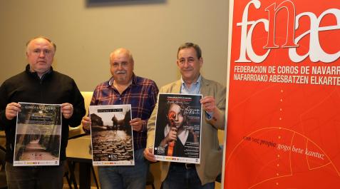 Presentación FCNAE De izda. a dcha: Imanol Erkizia, Peio Garaiokoetxea y Carlos Gorricho, presidente de la FCNAE.