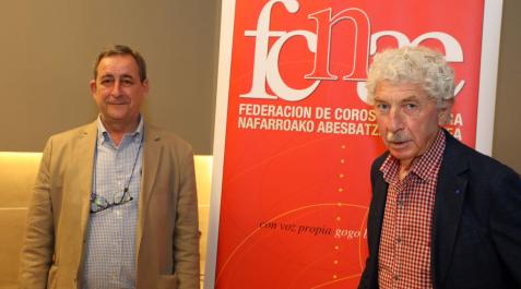 Presentación FCNAE Miguel Irisarri Campo durante la rueda de prensa de ayer