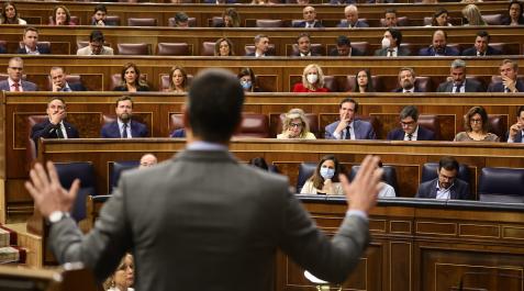 El presidente del Gobierno, Pedro Sánchez, interviene en una sesión de control, en el Congreso de los Diputados El presidente del Gobierno, Pedro Sánchez, interviene en una sesión de control, en el Congreso de los Diputados