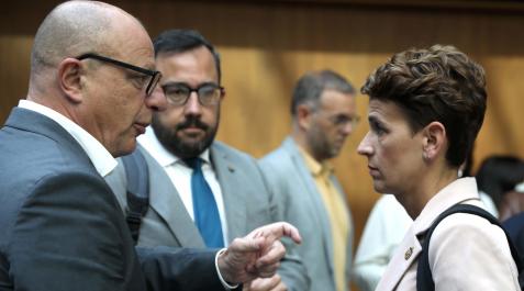 Gimeno y Chivite en el Parlamento Gimeno y Chivite en el Parlamento