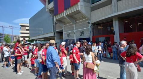 Osasuna Femenino El Sadar Exterior de El Sadar minutos antes del comienzo del encuentro