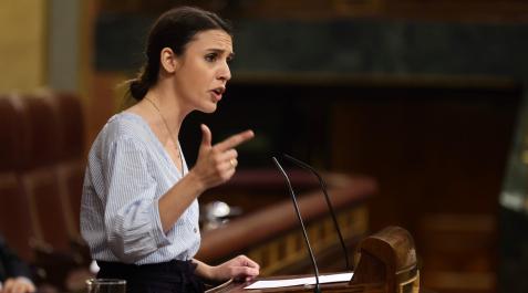 La ministra de Igualdad, Irene Montero, interviene en una sesión plenaria La ministra de Igualdad, Irene Montero, interviene en una sesión plenaria