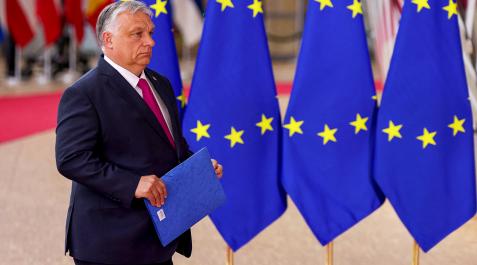 Orban Llegada del primer ministro húngaro Viktor Orban a la cumbre europea en Bruselas