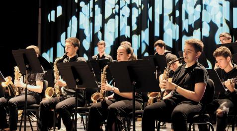 Big band barañáin Una de las actuaciones de la Big Band de la escuela de música Luis Morondo, en Luxemburgo