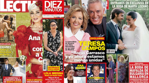 Ana María Aldón, Teresa Campos y Marta Lozano, protagonistas de las revistas del corazón de este miércoles Ana María Aldón, Teresa Campos y Marta Lozano, protagonistas de las revistas del corazón de este miércoles