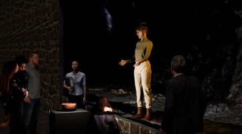 UPNAProyecto Recreación de uno de los escenarios de la experiencia turística creada por investigadores de la UPNA