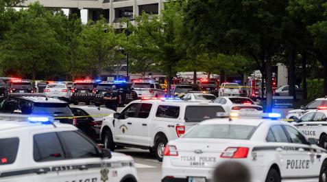 Tiroteo en Oklahoma Policía y servicios de Emergencia en el lugar del tiroteo en Oklahoma