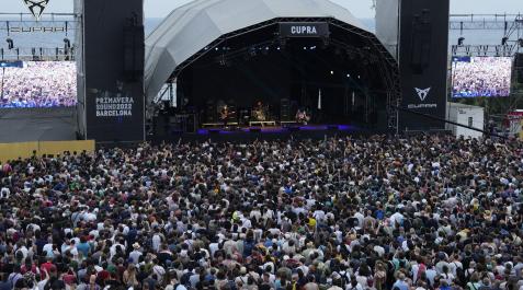 El escenario de 18 metros del Primavera Sound. El de Pamplona será de 12 metros de boca Escenario