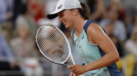 Iga Swiatek Iga Swiatek celebra su victoria ante Cori Gauff