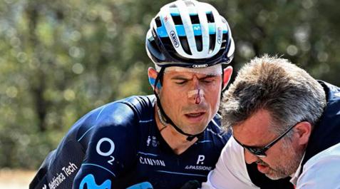 Imanol Erviti es atendido por el médico del Dauphiné Imanol Erviti es atendido por el médico del Dauphiné