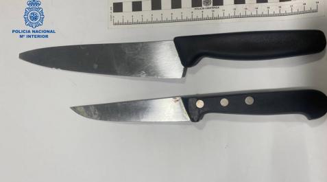 cuchillos Cuchillos intervenidos por la Policía Nacional