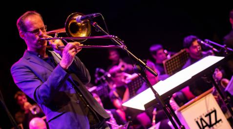 Ilja Reijngoud durante el concierto en Sangüesa
