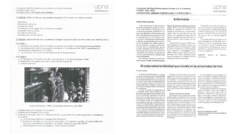 Exámenes de Historia de España y Lengua Castellana y Literatura Exámenes de Historia de España y Lengua Castellana y Literatura