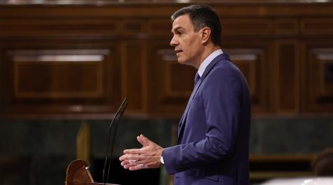 pedro sánchez El presidente del Gobierno, Pedro Sánchez, en el pleno del Congreso de los Diputados