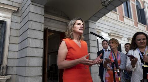 Ribera La vicepresidenta tercera y ministra para la Transición Ecológica y el Reto Demográfico, Teresa Ribera, comparece durante la sesión plenaria en el Congreso de los Diputados de este jueves