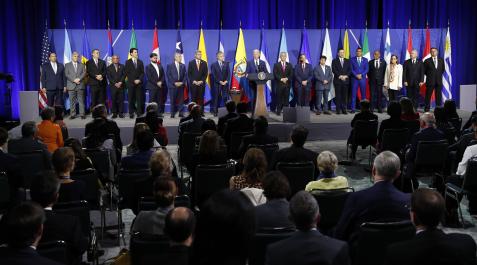 cumbre-americas Mandatarios participantes en la 'Declaración de Los Ángeles sobre migración y protección', durante la Cumbre de las Américas
