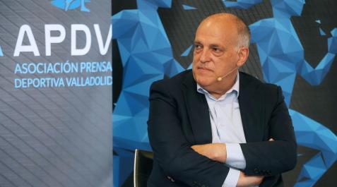 El presidente de la Liga Fútbol Profesional, Javier Tebas, participa en un desayuno informativo en Valladolid El presidente de la Liga Fútbol Profesional, Javier Tebas, participa en un desayuno informativo en Valladolid