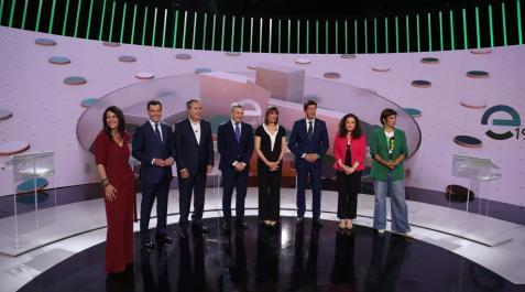 elecciones andaluzas Los candidatos a las elecciones andaluzas posan durante el último debate
