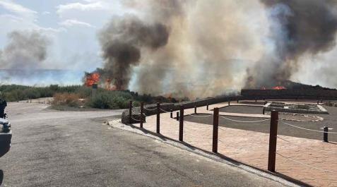 Incendio en las Bardenas Las llamas han llegado al parque natural