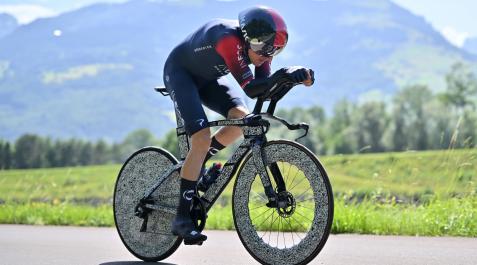 Geraint Thomas, en la contrarreloj final del Tour de Suiza Geraint Thomas, en la contrarreloj final del Tour de Suiza