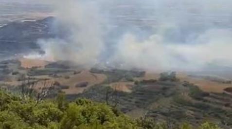 Los incendios de San Martín de Unx, Arguedas y Olleta vistos desde Ujué Los incendios de San Martín de Unx, Arguedas y Olleta vistos desde Ujué