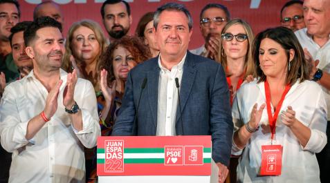 Juan Espadas Juan Espadas, candidato del PSOE en Andalucía, tras su derrota electoral