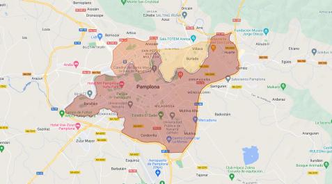 portadasuperficie La superficie equivalente pinta prácticamente toda Pamplona y su Comarca.