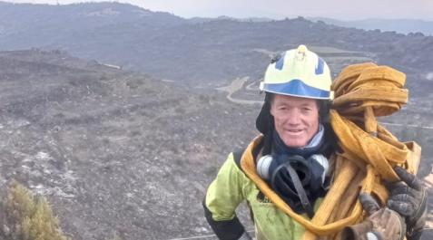 josé ramón uriarte José Ramón Uriarte ha estado estos días en Navarra junto a sus compañeros de bomberos de Vizcaya