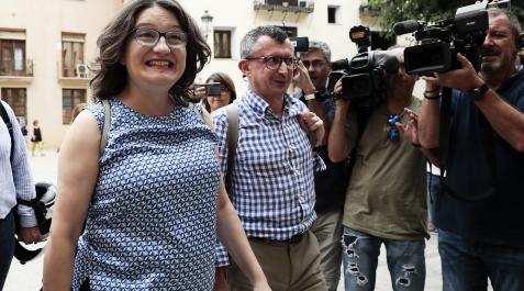 MOltra Mónica Oltra a su llegada a la reunión de la ejecutiva de Compromís
