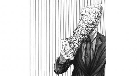 Fanzine La ilustración que ha aportado Pedro Marco Landa al fanzine 20 21