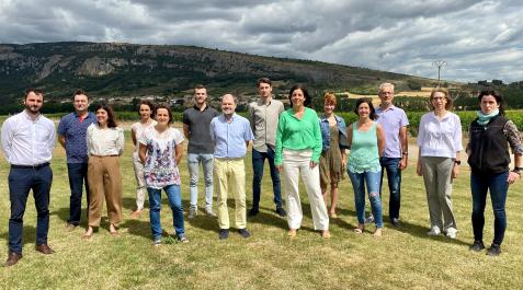 biovid-moho-gris Los miembros del proyecto Biovid con la directora General de Industria, Energía y Proyectos estratégicos S4, Uxue Itoiz