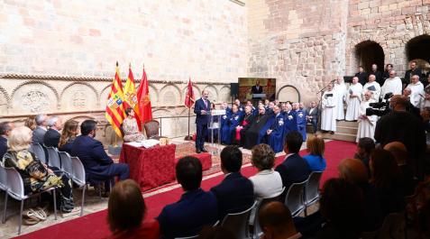 Imagen del acto en el que han participado los presidentes de Aragón, Javier Lambán, y Navarra, María Chivite Imagen del acto en el que han participado los presidentes de Aragón, Javier Lambán, y Navarra, María Chivite