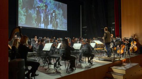osn La Orquesta Sinfónica de Navarra, en unos recientes conciertos escolares