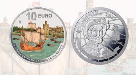 Cuarta pieza de la serie conmemorativa Sebastián Elcano Cuarta pieza de la serie conmemorativa