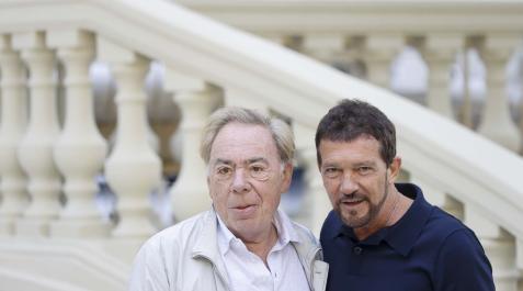 lloyd Webber y banderas El compositor Andrew Lloyd Webber y Antonio Banderas, este lunes en Madrid