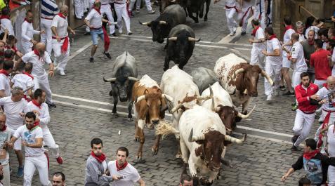 encierro (2) Imagen del encierro en San Fermín.