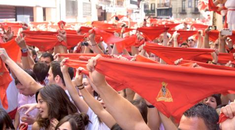 SF Imagen durante el chupinazo de San Fermín