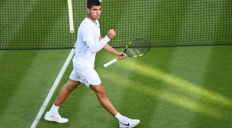 Wimbledon-alcaraz Carlos Alcaraz ha vencido al holandés Tallon Griekspoor (6-4, 7-6 y 6-3) en Wimbledon