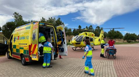 emergencias-madrid Efectivos de Emergencias 112 Comunidad de Madrid en un suceso en Parla