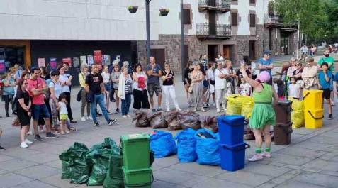 Resto Copa Caracterización de dos contenedores de la fracción resto en Elizondo con motivo de la Resto-Copa