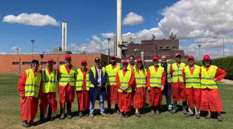 El Programa ELENA de Nasuvinsa visita Rockwool Un momento de la visita a las instalaciones de Rockwool