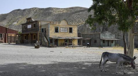 poblado sergio leone Imagen del poblado del oeste 'Western Leone', en Tabernas (Almería)